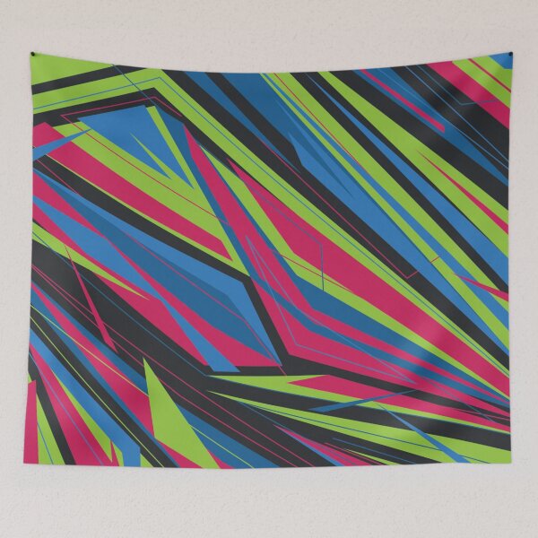 Item preview, Athletic Racing Speed Stripes Lime and Magenta Student Pattern designed and sold by ImStickerHappy.