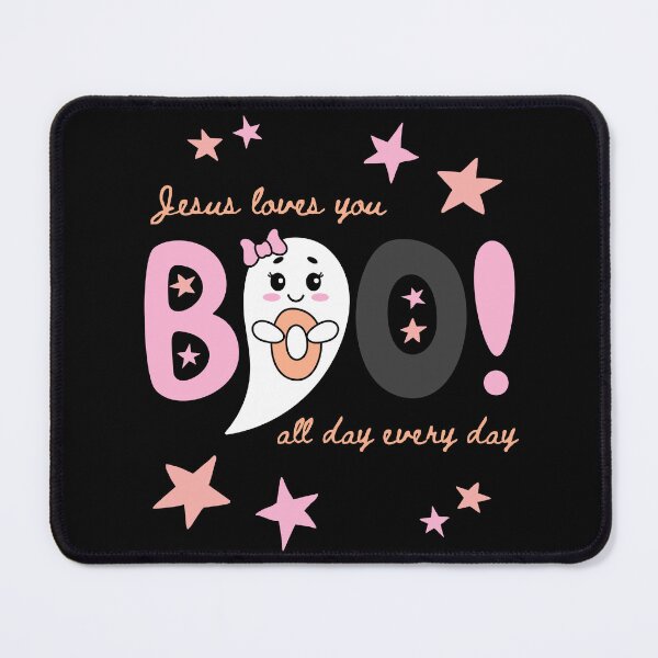 Item preview, Christian Halloween Cute Ghost Jesus Loves You Boo Spooky Season Fall Spirit designed and sold by Forevermore.