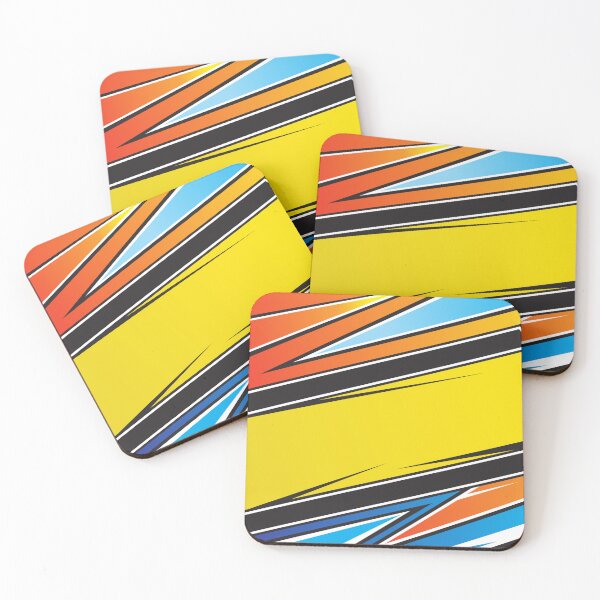 Item preview, Racing Livery Yellow and Orange Speed Stripes Student Pattern designed and sold by ImStickerHappy.