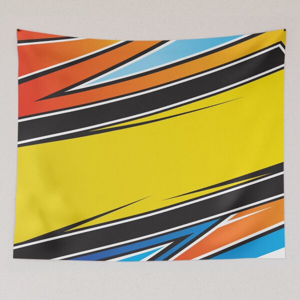 Item preview, Racing Livery Yellow and Orange Speed Stripes Student Pattern designed and sold by ImStickerHappy.