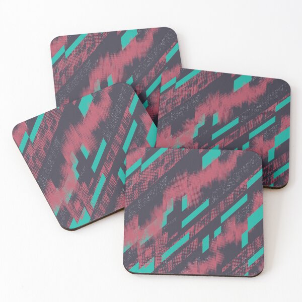 Item preview, Cyberpunk Tech Grid Maroon and Teal Student Pattern designed and sold by ImStickerHappy.