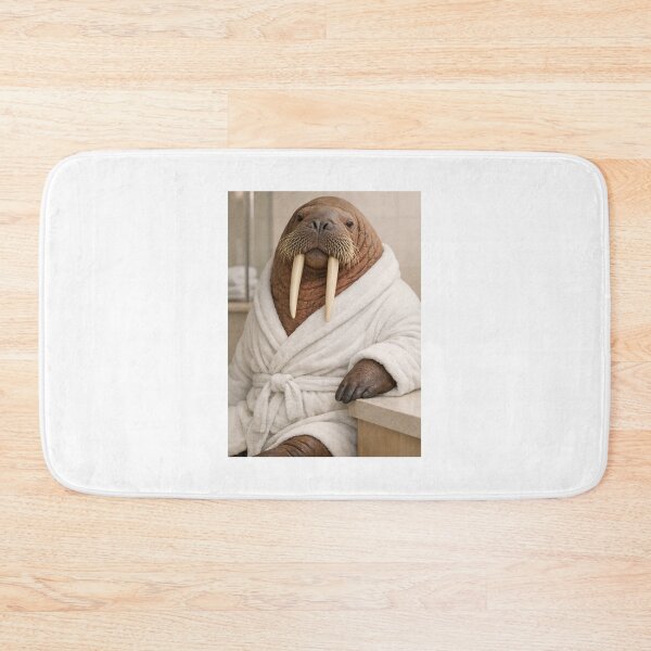 Item preview, Relaxing Bathrobe Walrus designed and sold by Sillytoe.