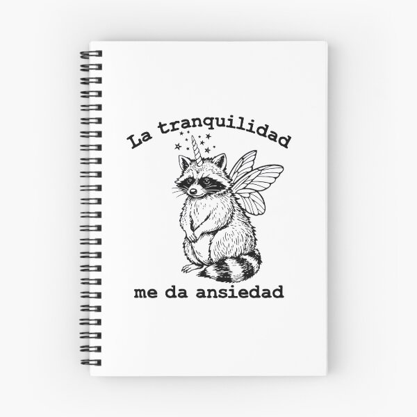 Item preview, La tranquilidad me da ansiedad mapache divertido, frase en español designed and sold by aponwao.