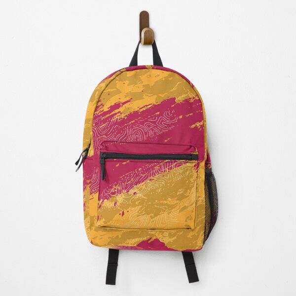 Item preview, Athletic Maroon and Gold Topographic Camo Student Pattern designed and sold by ImStickerHappy.