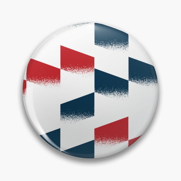 Item preview, Red and Navy Blue Geometric Spray Team Color Student Pattern designed and sold by ImStickerHappy.