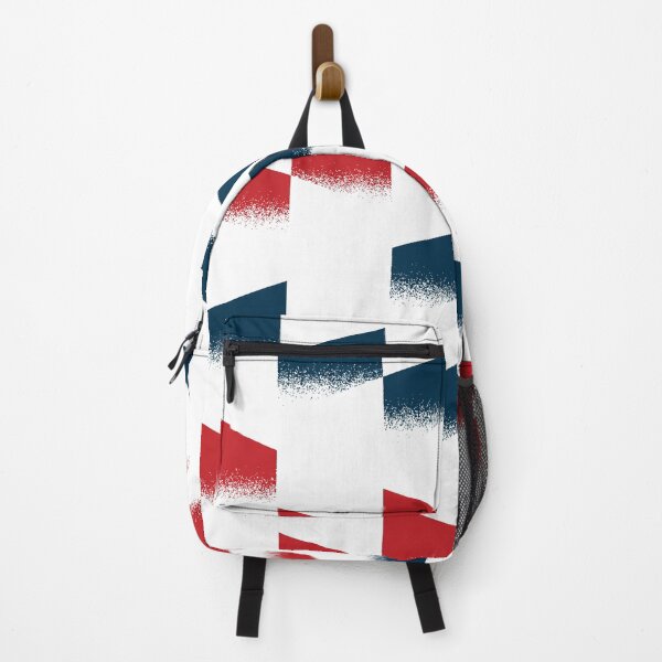 Item preview, Red and Navy Blue Geometric Spray Team Color Student Pattern designed and sold by ImStickerHappy.