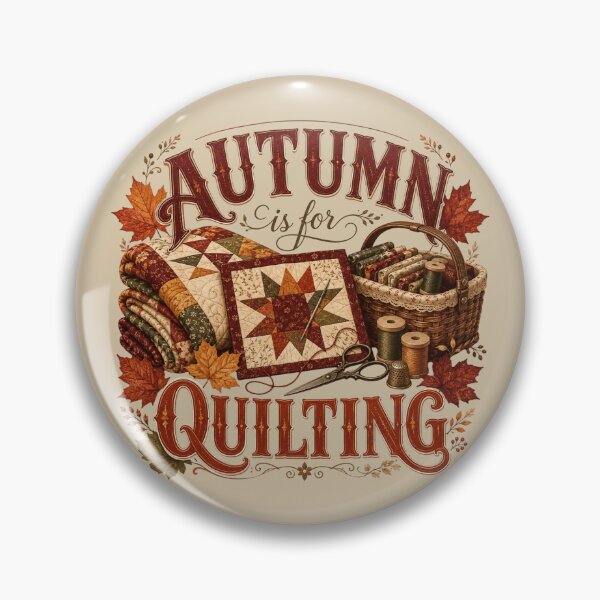 Item preview, Autumn Is for Quilting – Cozy Fall Quilter Design designed and sold by astersgraphics.