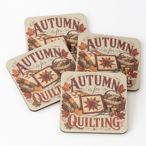 Item preview, Autumn Is for Quilting – Cozy Fall Quilter Design designed and sold by astersgraphics.