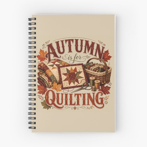 Item preview, Autumn Is for Quilting – Cozy Fall Quilter Design designed and sold by astersgraphics.