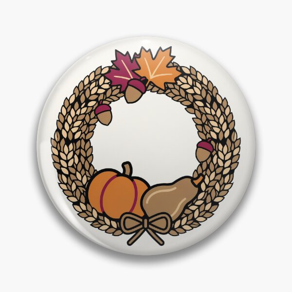 Item preview, Fall Harvest Wheat Wreath with Pumpkin, Acorns & Autumn Leaves designed and sold by LYRA-Concepts.