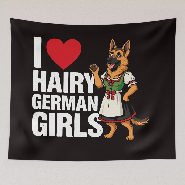 Item preview, i love hairy german girls designed and sold by beoldfashioned.