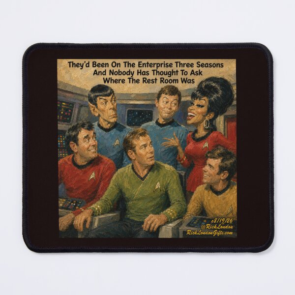Item preview, Retro Space Crew Restroom Mystery – Sci‑Fi Humor Cartoon designed and sold by Rick London Gifts.