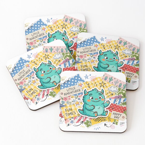 Item preview, Little Adventurer Cute Monster – Scrapbook Collage Kids designed and sold by Pixele.