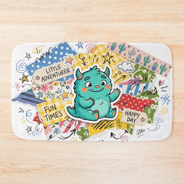 Item preview, Little Adventurer Cute Monster – Scrapbook Collage Kids designed and sold by Pixele.