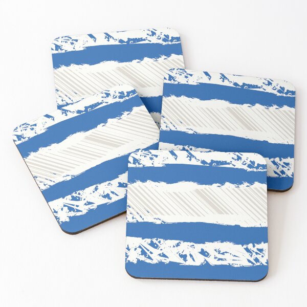 Item preview, Distressed Cobalt Blue Nautical Stripe Student Pattern designed and sold by ImStickerHappy.