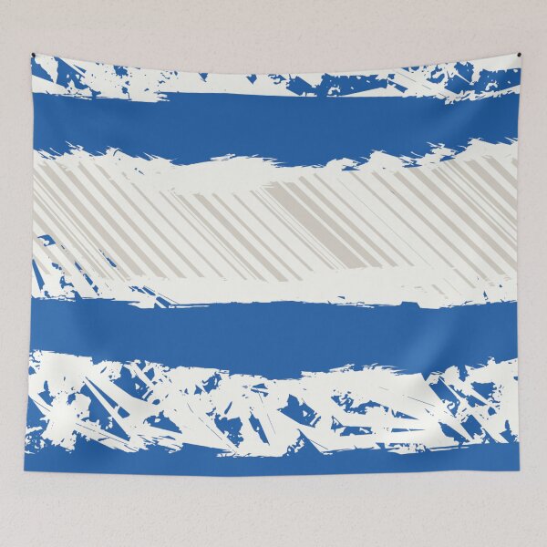 Item preview, Distressed Cobalt Blue Nautical Stripe Student Pattern designed and sold by ImStickerHappy.