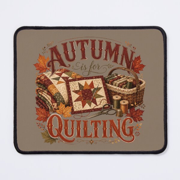 Item preview, Autumn Is for Quilting – Cozy Fall Quilter Design designed and sold by astersgraphics.