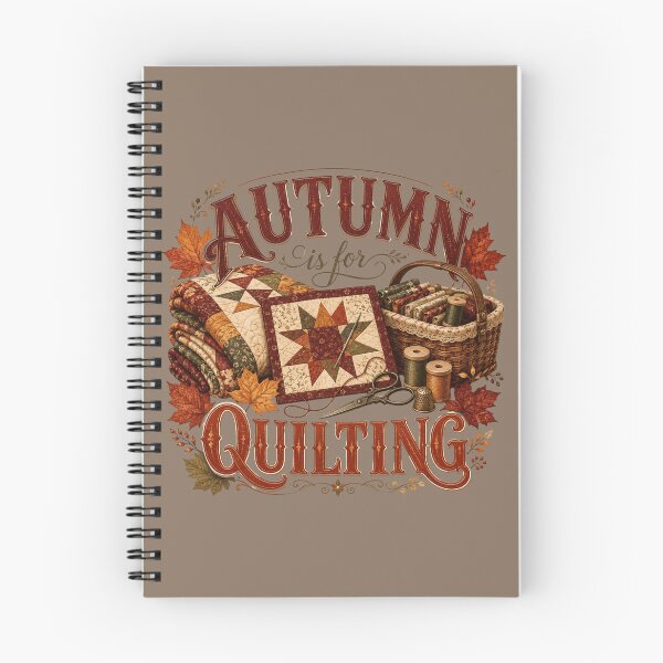 Item preview, Autumn Is for Quilting – Cozy Fall Quilter Design designed and sold by astersgraphics.