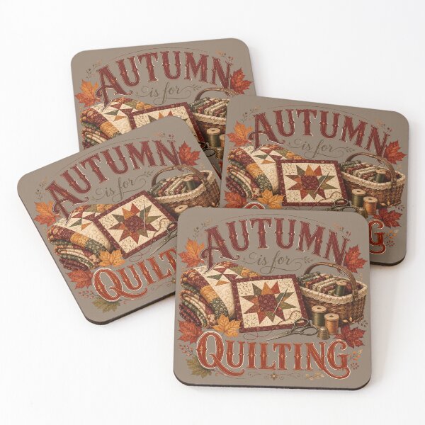 Item preview, Autumn Is for Quilting – Cozy Fall Quilter Design designed and sold by astersgraphics.