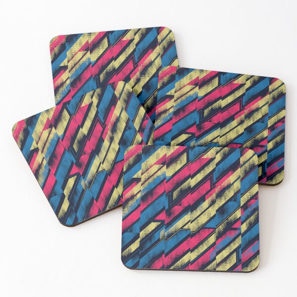 Item preview, Cyberpunk Halftone Matrix Yellow and Neon Pink Student Pattern designed and sold by ImStickerHappy.
