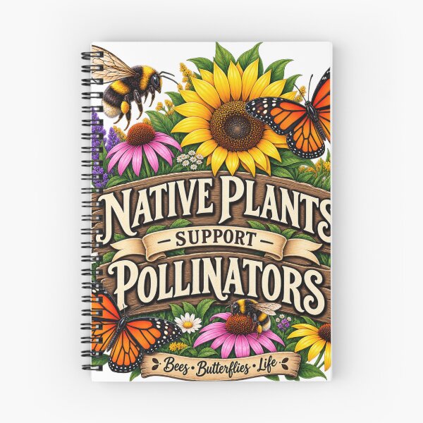 Item preview, Native Plants Support Pollinators – Bee & Butterfly Garden designed and sold by Dlvznbm.