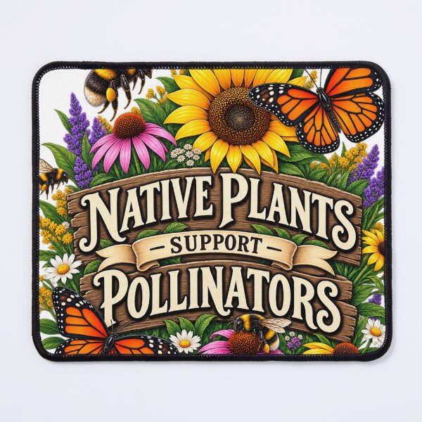 Item preview, Native Plants Support Pollinators – Bee & Butterfly Garden designed and sold by Dlvznbm.