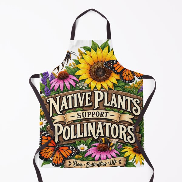 Item preview, Native Plants Support Pollinators – Bee & Butterfly Garden designed and sold by Dlvznbm.