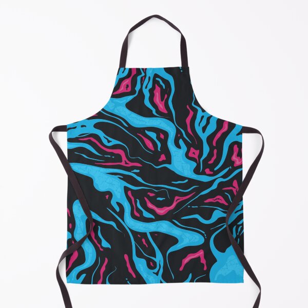 Item preview, Cyber Damascus Liquid Wave Neon Blue and Pink Student Pattern designed and sold by ImStickerHappy.