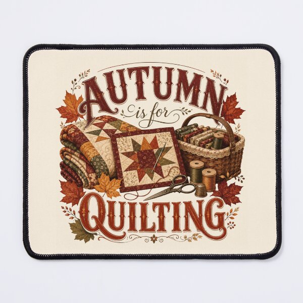 Item preview, Autumn Is for Quilting – Cozy Fall Quilter Design designed and sold by astersgraphics.