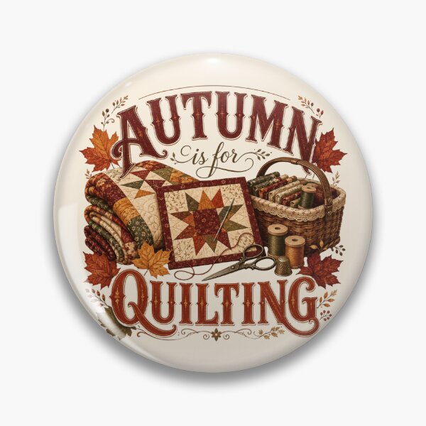Item preview, Autumn Is for Quilting – Cozy Fall Quilter Design designed and sold by astersgraphics.