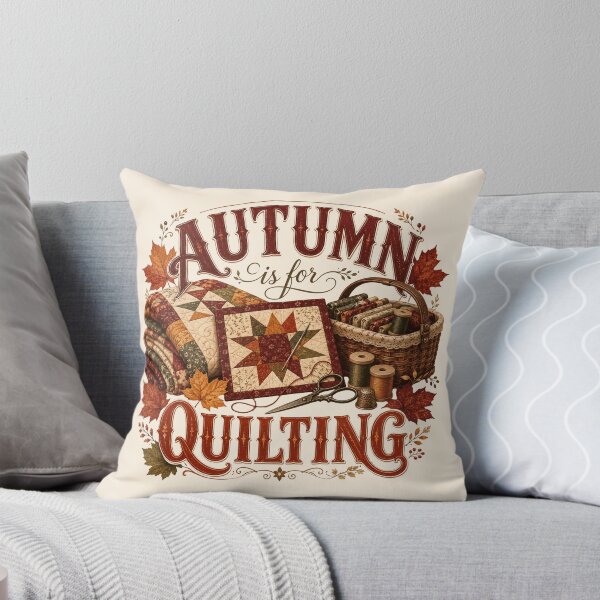 Item preview, Autumn Is for Quilting – Cozy Fall Quilter Design designed and sold by astersgraphics.