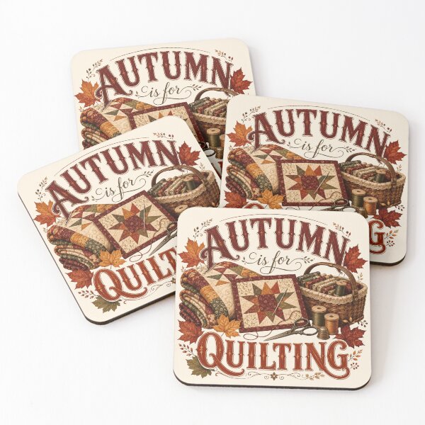 Item preview, Autumn Is for Quilting – Cozy Fall Quilter Design designed and sold by astersgraphics.