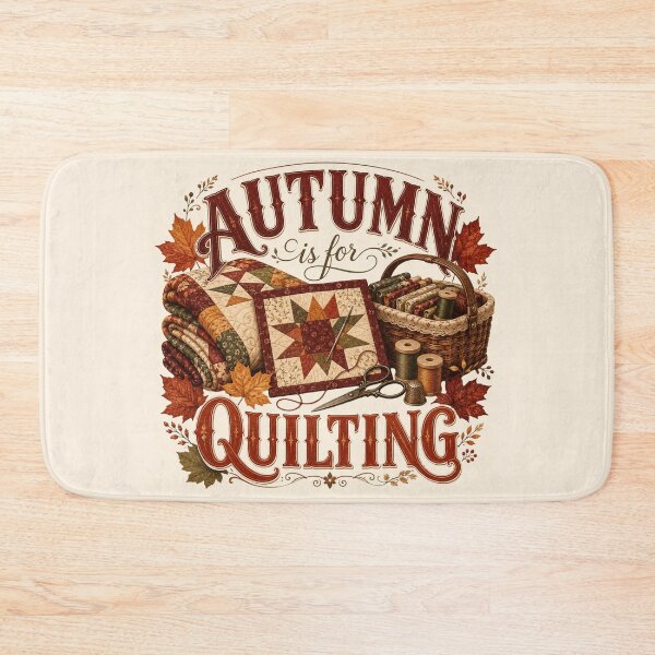 Item preview, Autumn Is for Quilting – Cozy Fall Quilter Design designed and sold by astersgraphics.