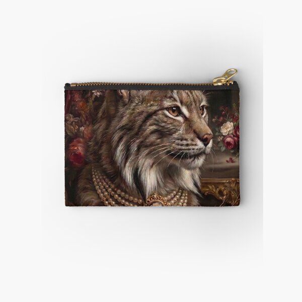 Item preview, Vintage Lynx Floral Cameo Necklace designed and sold by The Real Beast Art.