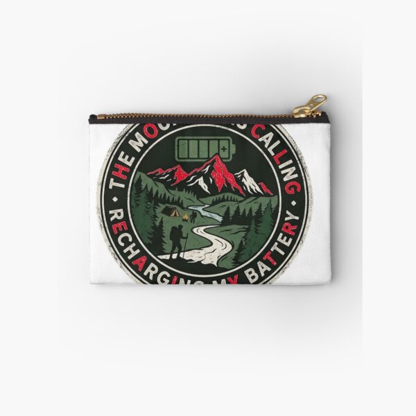 Item preview, The Mountain Is Calling Recharging My Battery Vintage Hiking Badge designed and sold by Salma.Store.