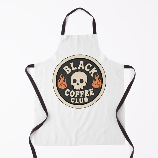 Item preview, Black Coffee Club Skull and Flames Vintage Badge designed and sold by LuloCreative.
