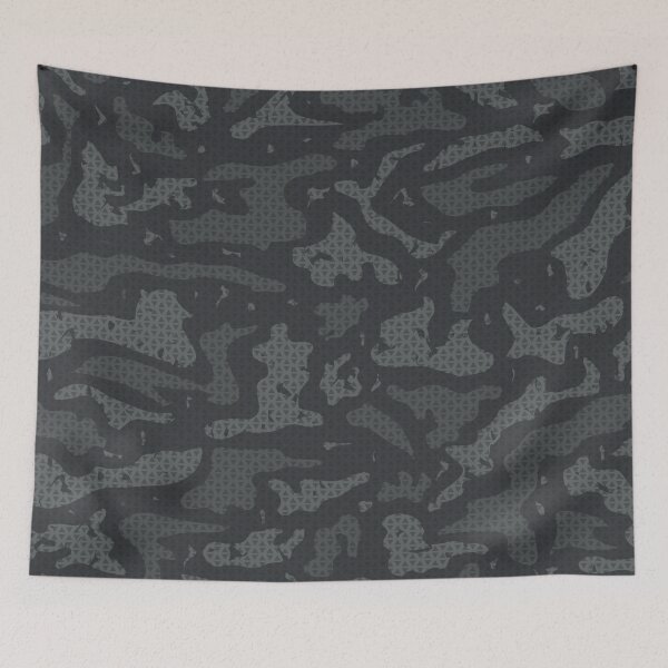 Item preview, Stealth Black Urban Camo Minimalist Student Tech Pattern designed and sold by ImStickerHappy.