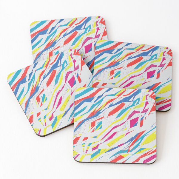 Item preview, Neon Pop Abstract Geometric Shard Student Pattern designed and sold by ImStickerHappy.