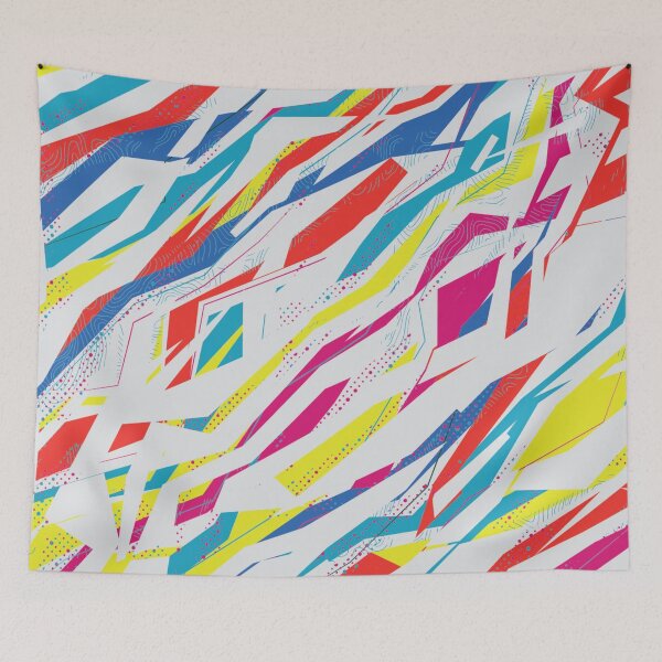 Item preview, Neon Pop Abstract Geometric Shard Student Pattern designed and sold by ImStickerHappy.