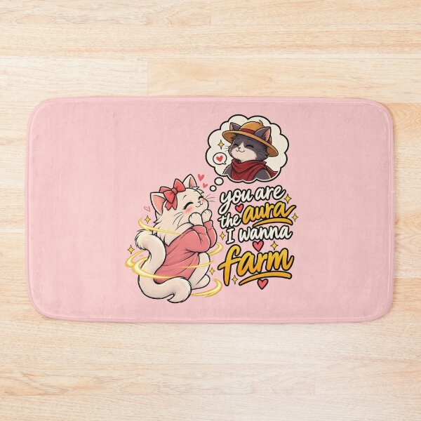 Item preview, You Are the Aura I Wanna Farm – Cute Romantic Cat Love Meme designed and sold by RaulWeirdAndFun.