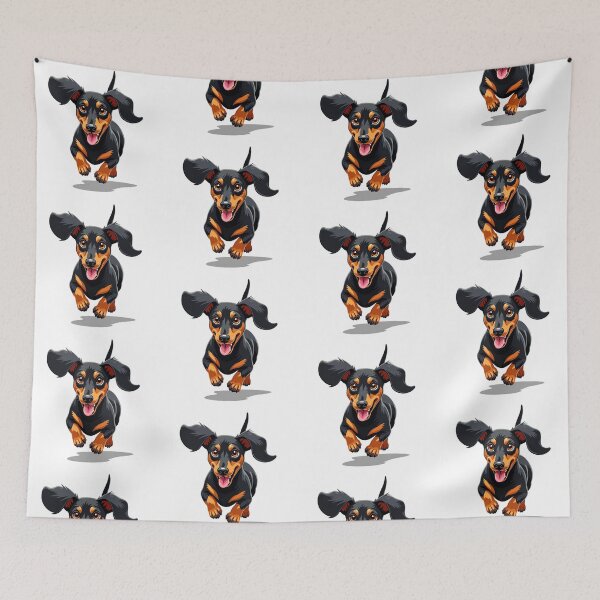 Item preview, Dachshund On The Run designed and sold by Prints by Mat.