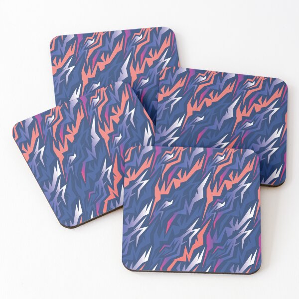 Item preview, Athletic Blue and Orange Lightning Shard Student Pattern designed and sold by ImStickerHappy.