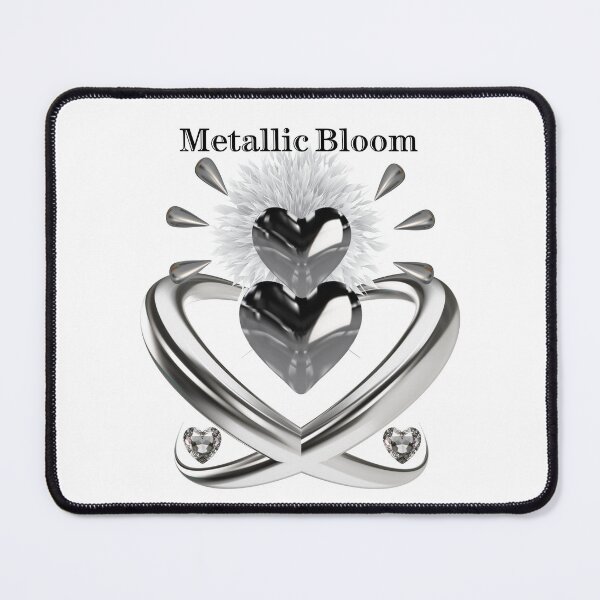 Item preview, Luxurious Silver Metallic Heart and Diamond Crest with White Feathers designed and sold by MinimalAurashop.