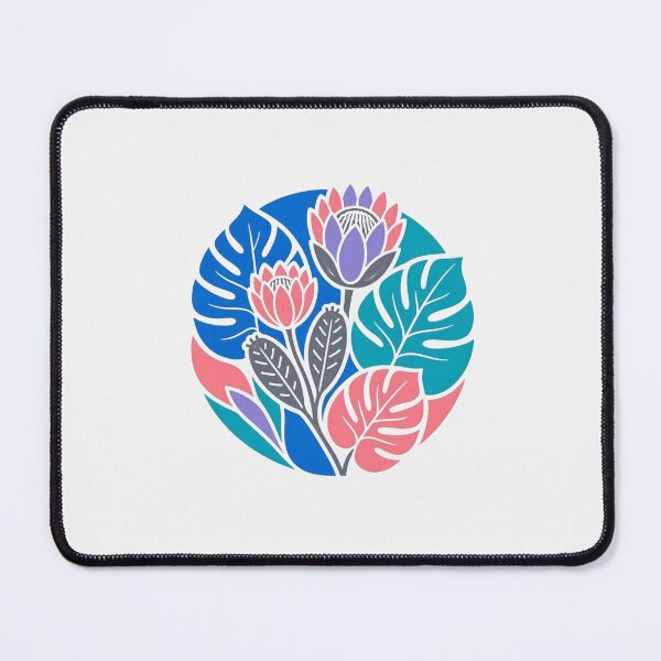 Item preview, Vibrant Tropical Protea Floral Circle Illustration designed and sold by Owcomm.