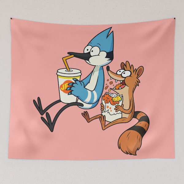 Item preview, Mordecai and Rigby eating designed and sold by YChangShop.