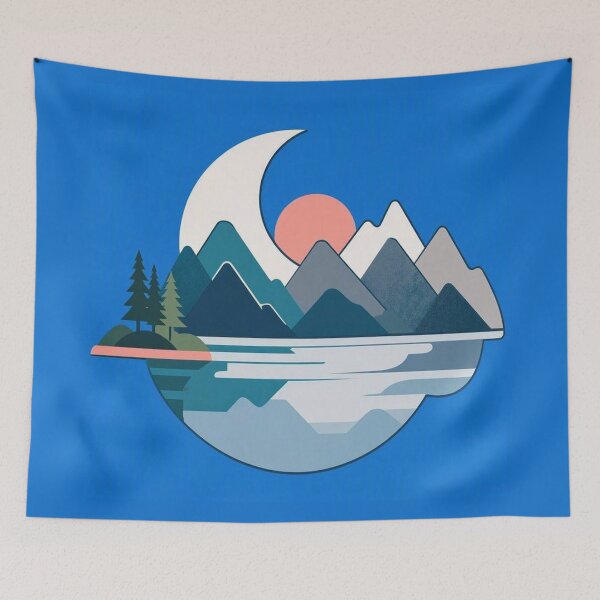 Item preview, Blue Mountain Moon Landscape Art designed and sold by Owcomm.