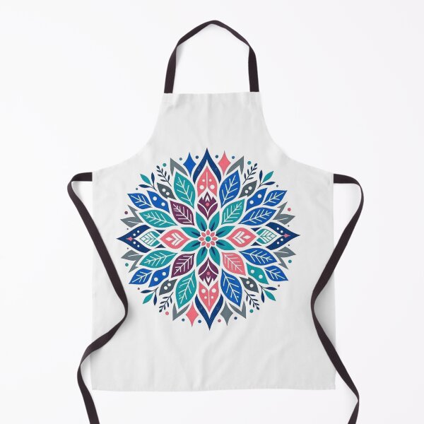 Item preview, Vibrant Blue Floral Botanical Mandala Circle designed and sold by Owcomm.
