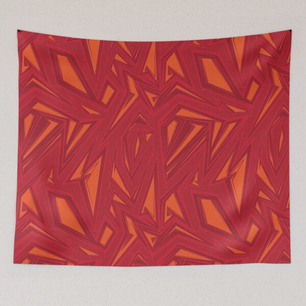Item preview, Athletic Crimson and Orange Lightning Shard Student Pattern designed and sold by ImStickerHappy.