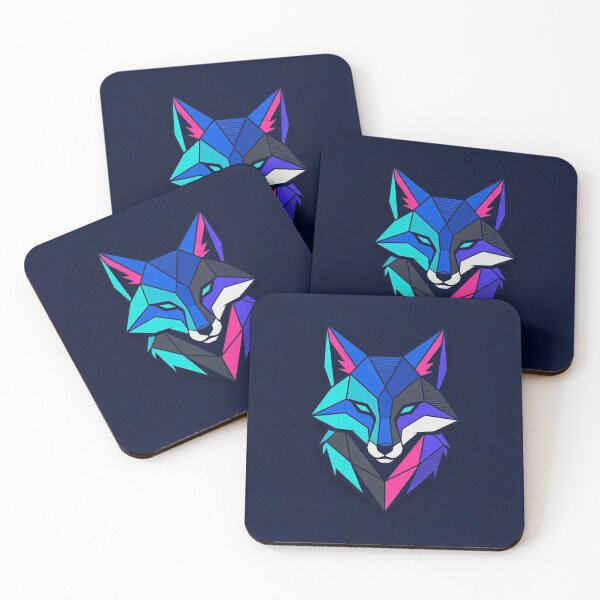 Item preview, Geometric Neon Fox Head Illustration designed and sold by Owcomm.