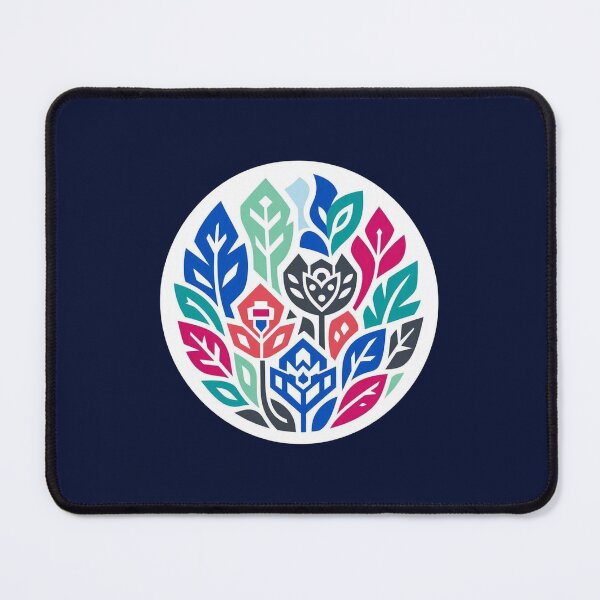 Item preview, Colorful Floral Circle Geometric Foliage Pattern designed and sold by Owcomm.